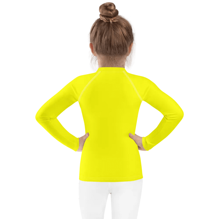 Kids Plain Color Yellow Rash Guard product image (2)
