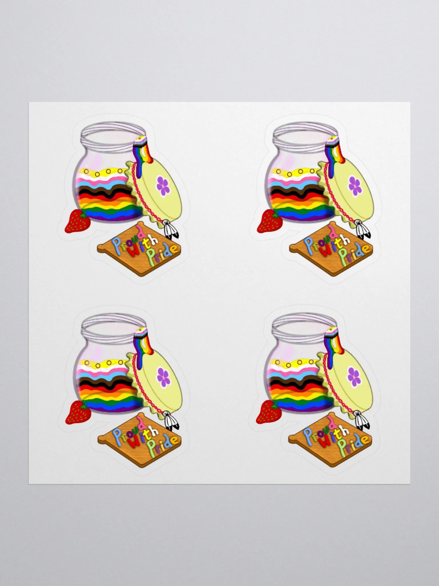 Proud With Pride Jam Jar Sticker product image (3)