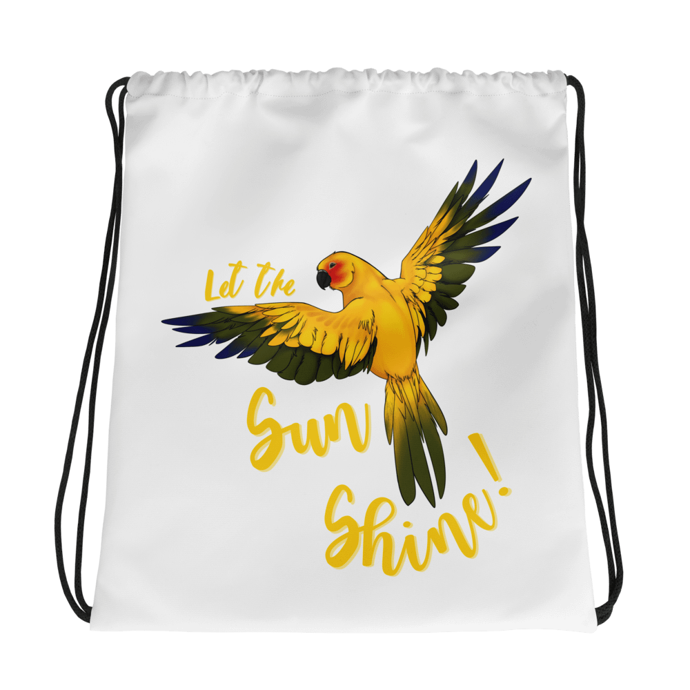 Let the Sun Shine All-Over Drawstring Bag product image (1)