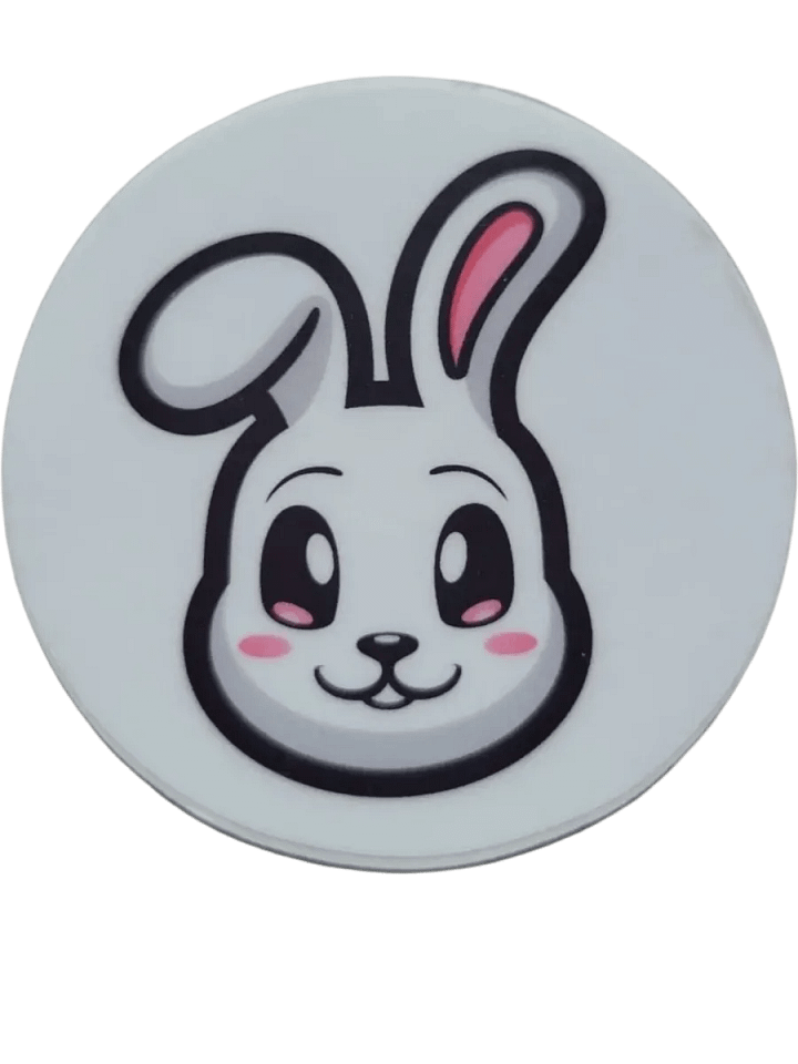 2x2 Round Bunny Stickers product image (1)