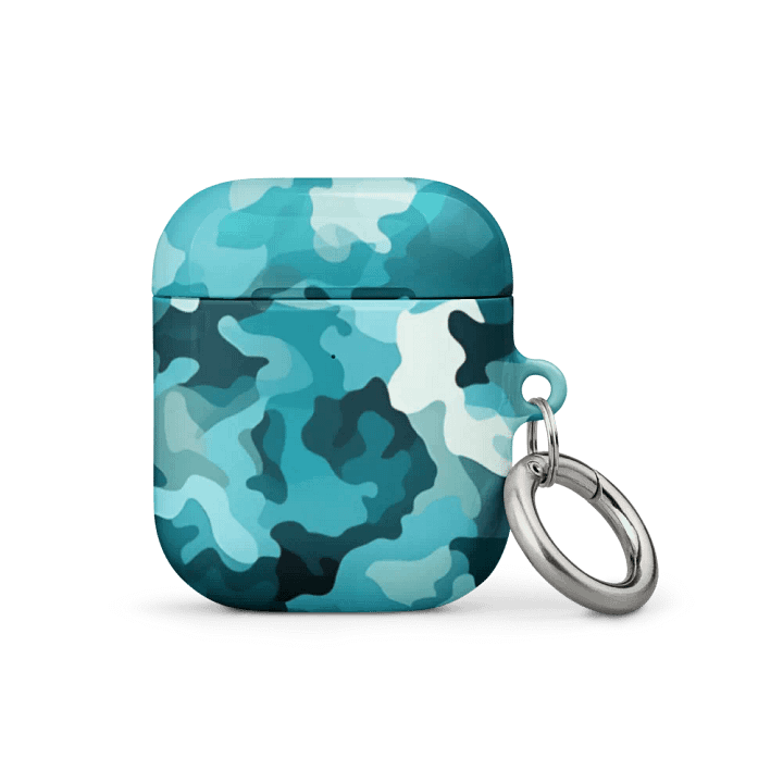 Teal Camo AirPod Case product image (1)