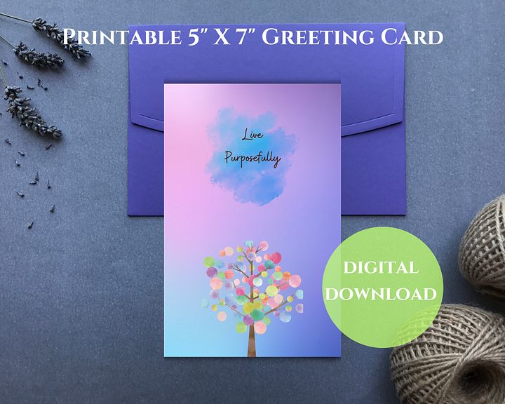 Live Purposefully Greeting Card product image (1)