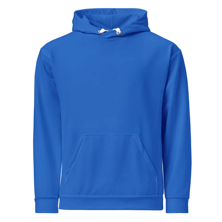 Plain Cobalt Blue Light Summer Unisex Recycled Polyester Heavyweight Premium Hoodie by Treasure Pie product image (1)