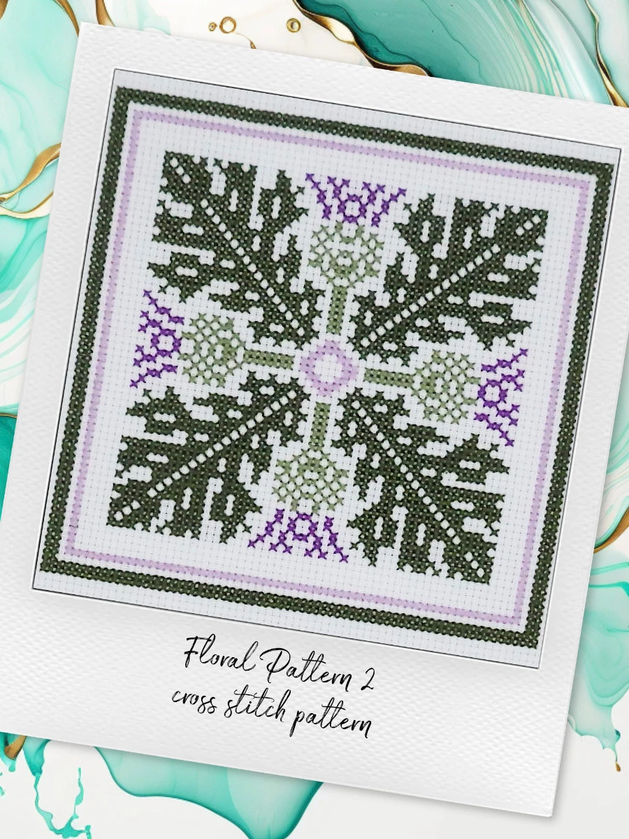 Scottish Thistle: Abstract Cross Stitch Pattern PDF product image (4)