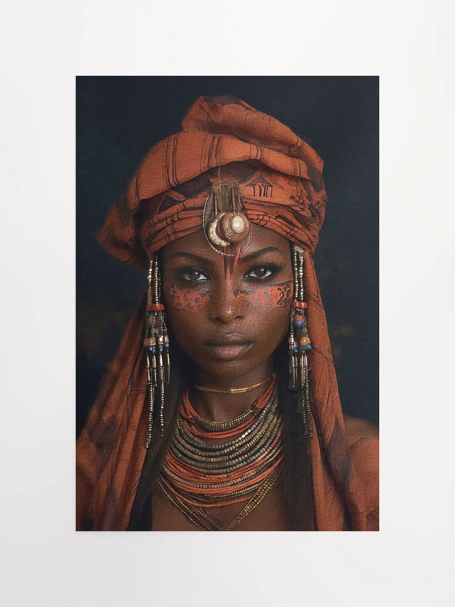 African Woman in Traditional Head Dress, Multi-Colored Jewelry Poster Print, Unframed product image (5)
