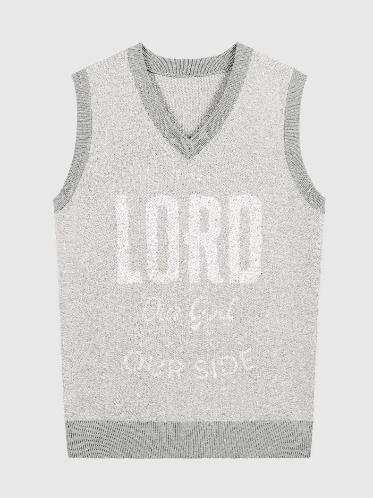 The LORD Our God is on OUR SIDE | Unisex knitted V-Neck sweater product image (1)