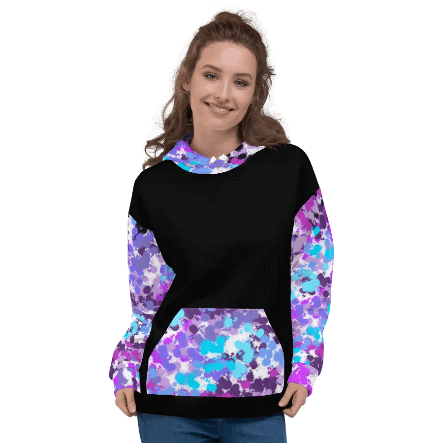 Purple And Black Splotch Hoodie product image (4)