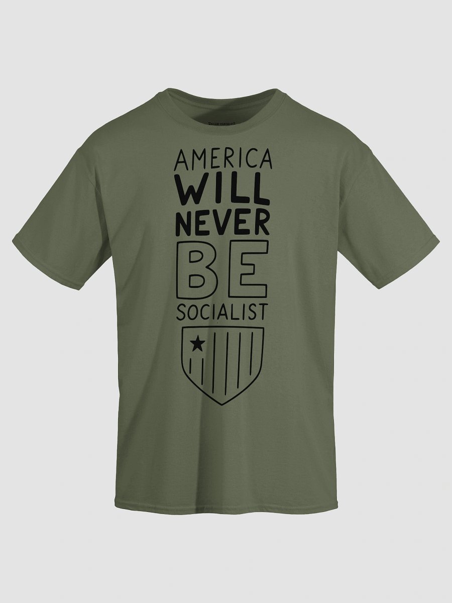 "America Will Never Be Socialist." Tee (A) - Black Ink product image (3)