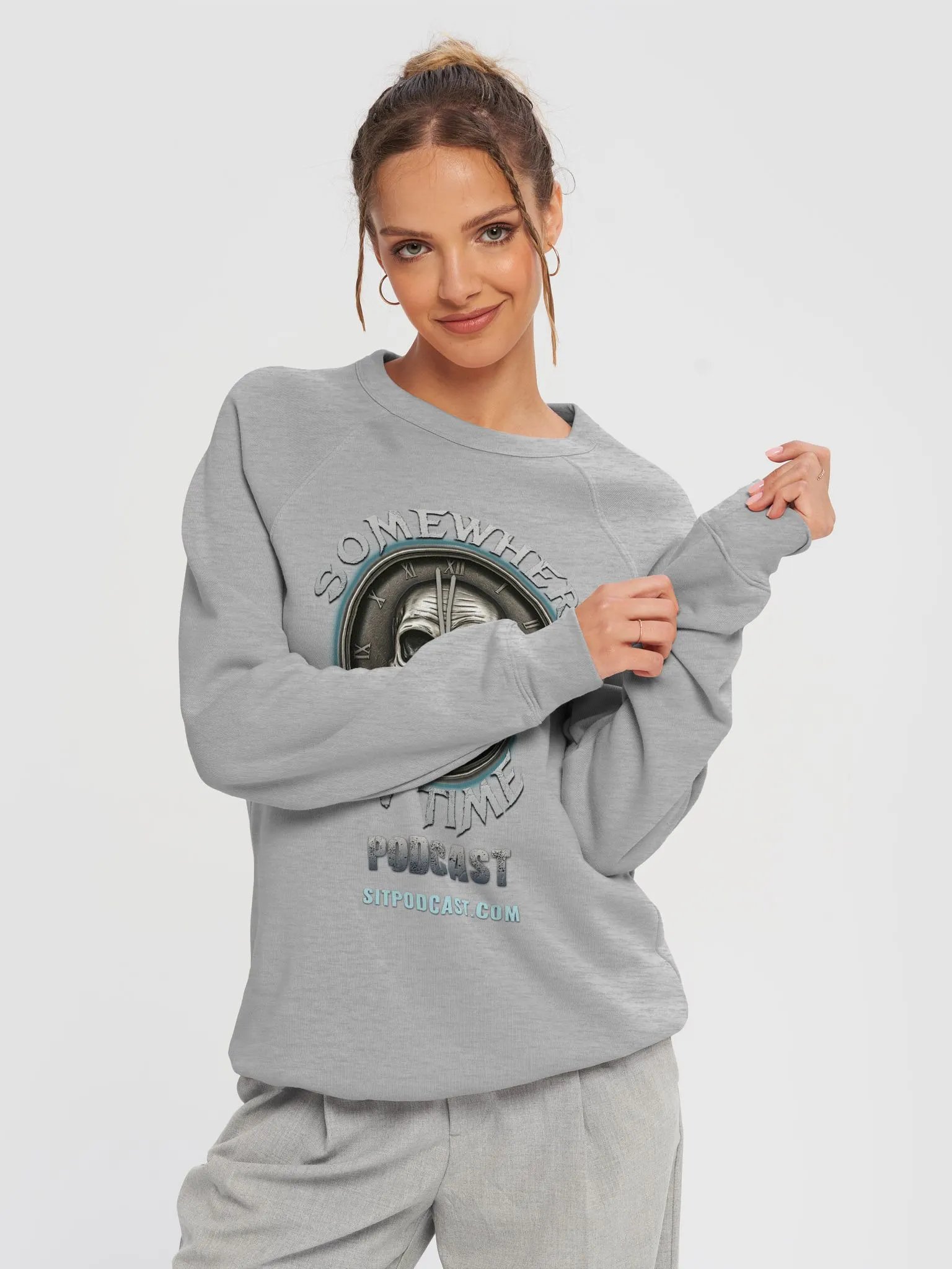 Somewhere in Time Single Sided Bella+Canvas Unisex Sponge Fleece Raglan Sweatshirt product image (3)
