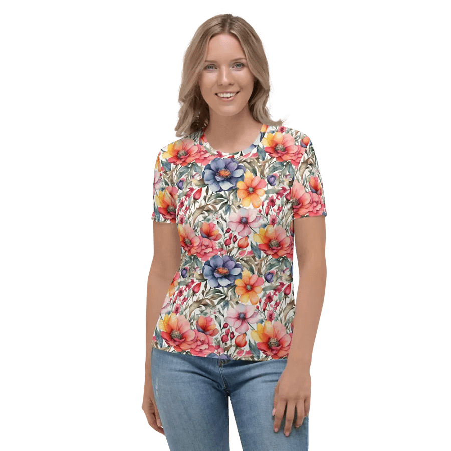 Floral Pattern All Over Print T-shirt product image (2)