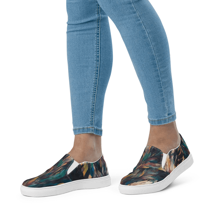 Iridescent Feather Dream Canvas Slip-Ons product image (2)