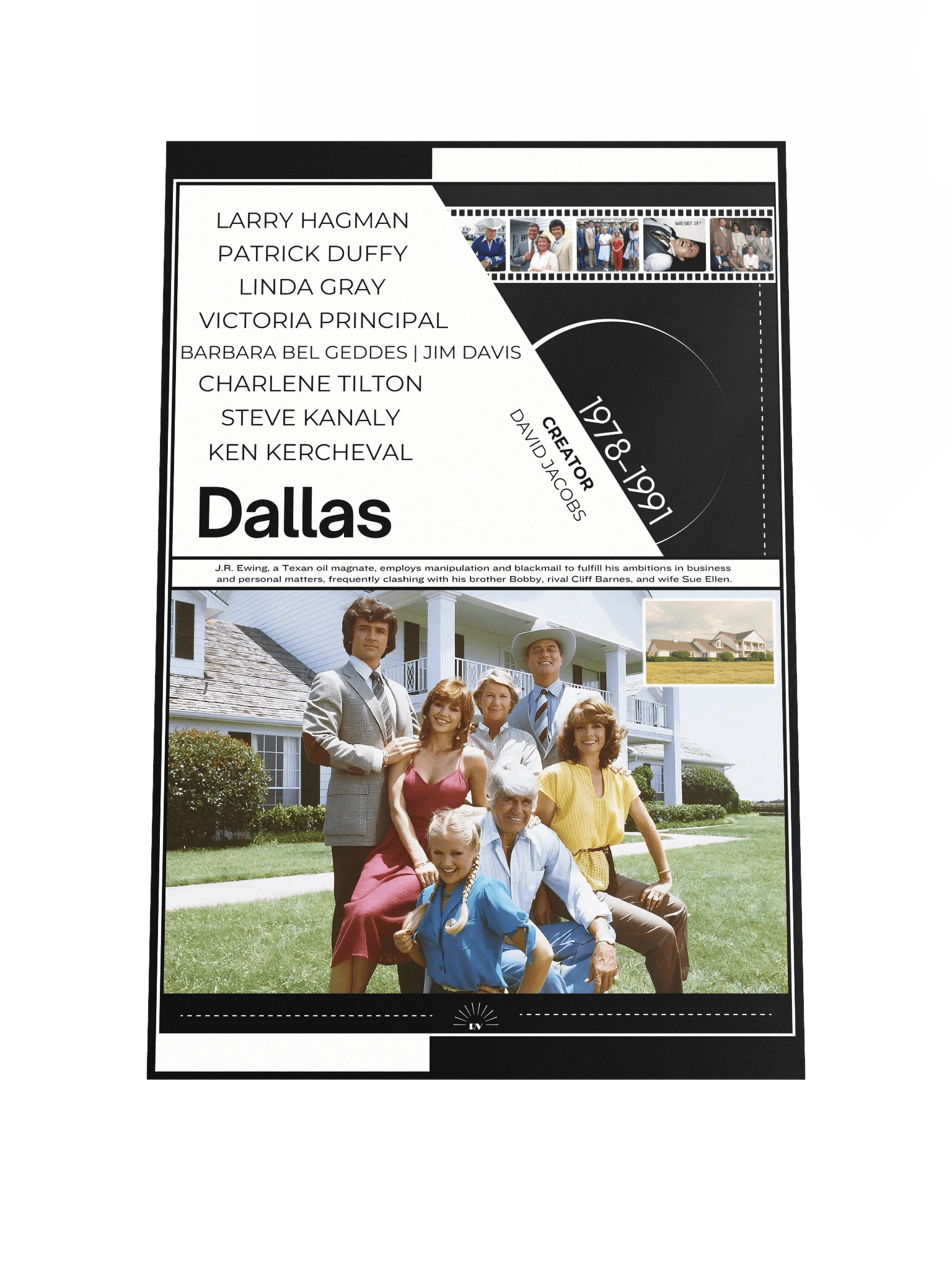 Dallas with Larry Hagman and Patrick Duffy 1978–1991 | Poster | 12x18 Wall Art product image (1)