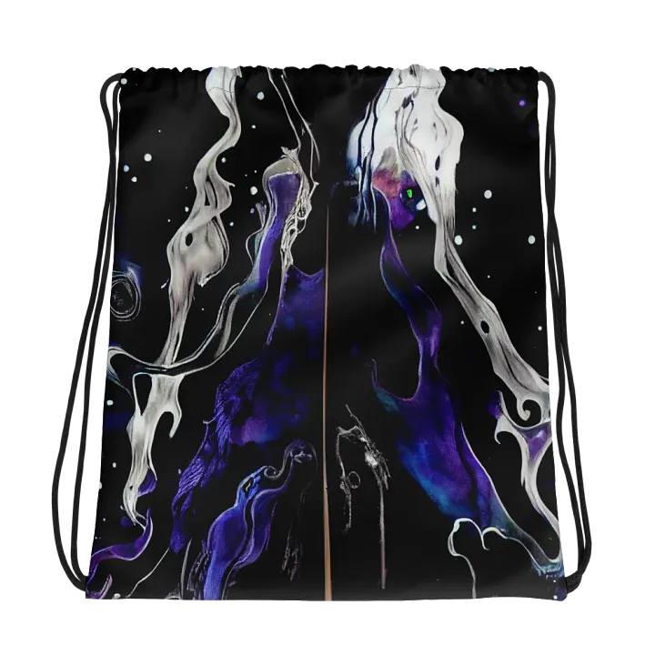 Cosmic Flow All-Over Drawstring Bag product image (1)