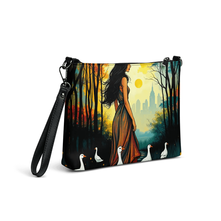premium faux leather Serene Path All-Over Print Crossbody Bag product image (5)