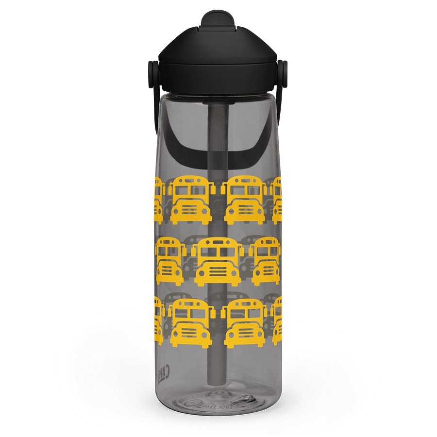 Bus Pattern Yellow Flip Straw Water Bottle product image (14)