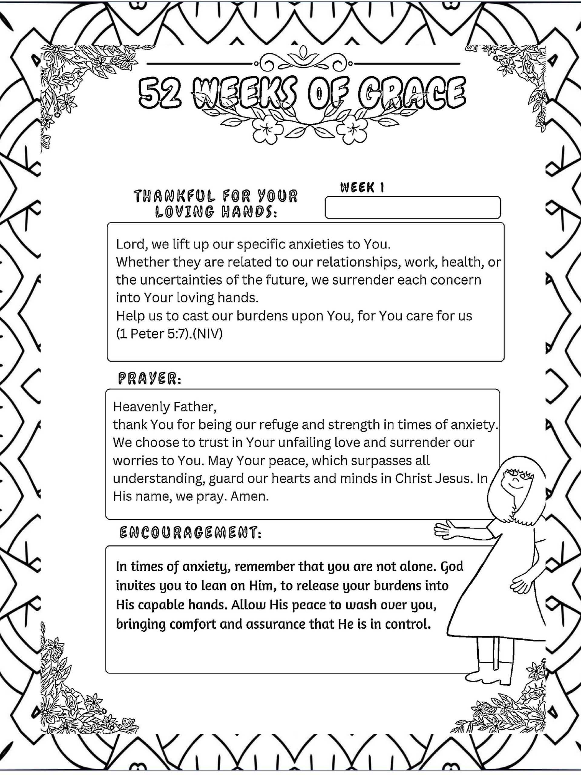 52 Weeks of Grace Christian Coloring Devotional product image (2)