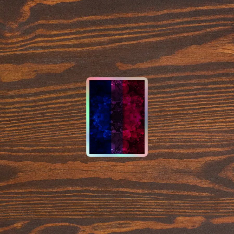 Bisexual Pride Flag Sticker (Textured Variation) product image (3)
