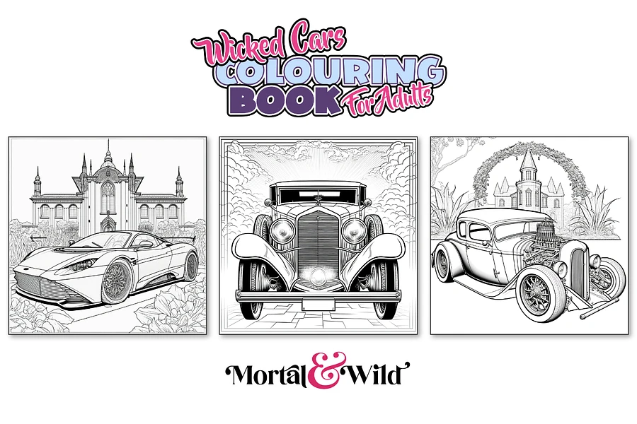Wicked Cars Colouring Book: For Adults product image (3)