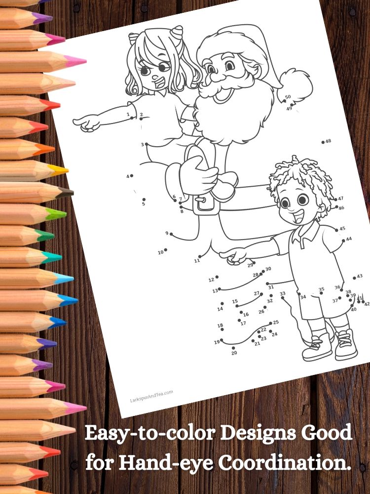 The Magic of Santa Claus Christmas Dot-to-Dot and Coloring Pages product image (8)
