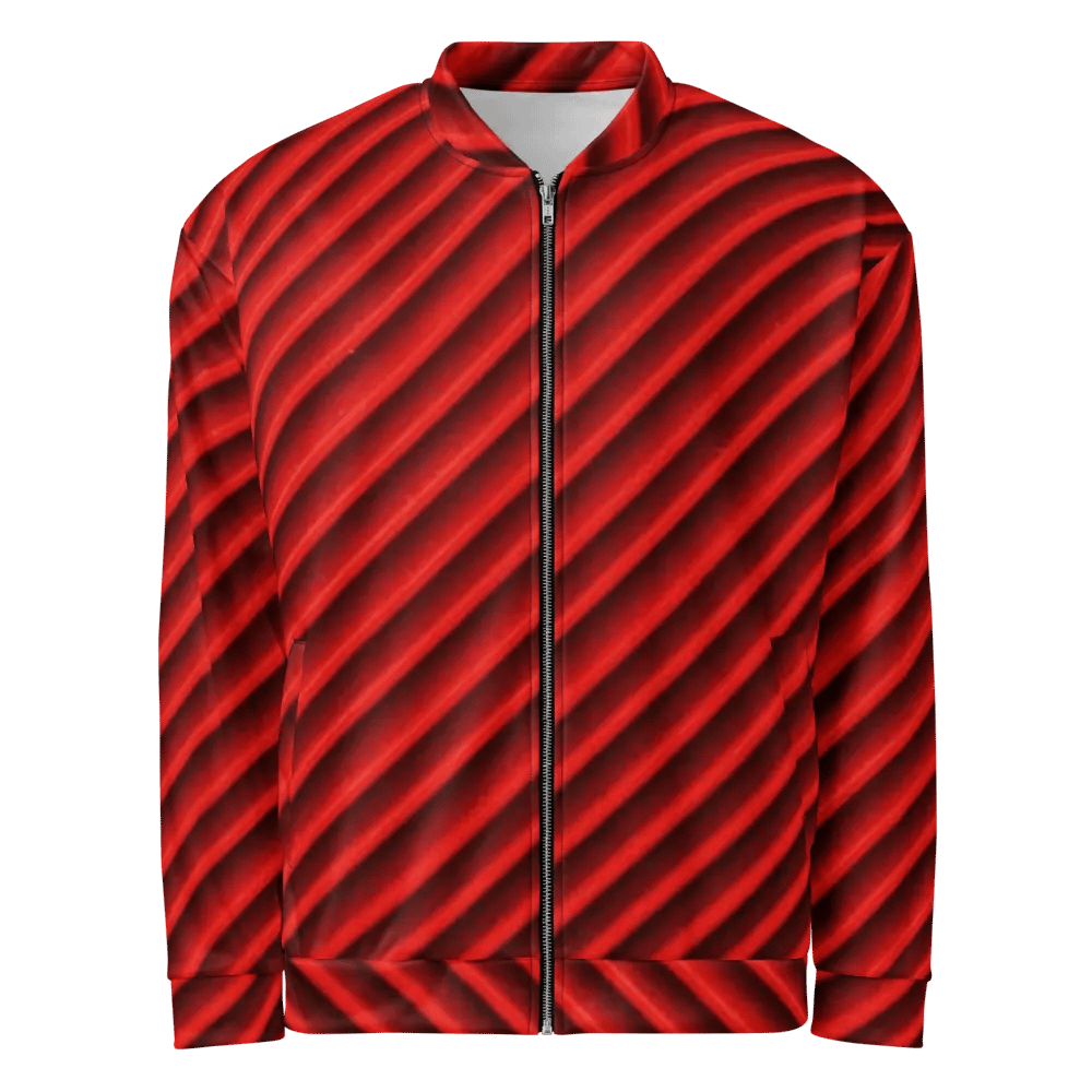 Crimson Currents Bomber Jacket product image (6)