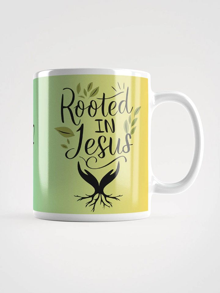 Rooted In Jesus (Green & Yellow) Inspirational Ceramic Mug product image (2)