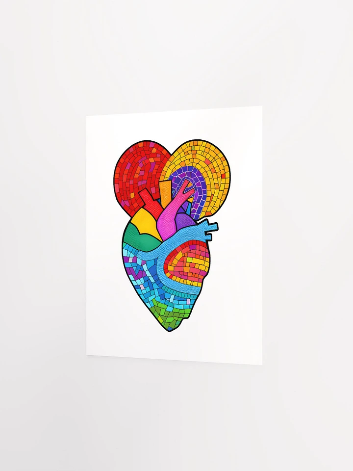 Rainbow Mosaic Heart #3 - Print product image (2)