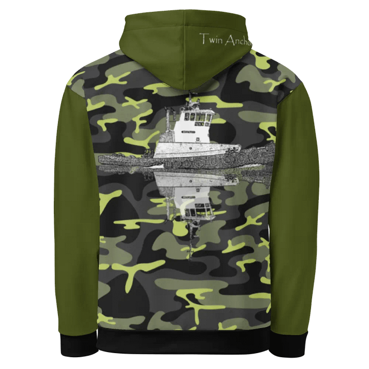 Green & Camouflage Westrac tug Hoodie product image (1)