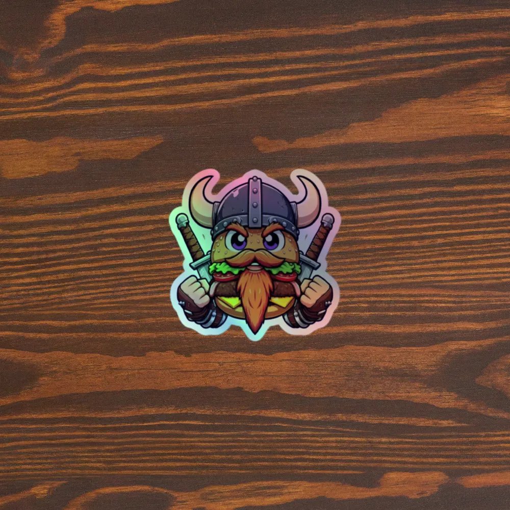 Viking Burger Holographic Sticker Sheet product image (5)