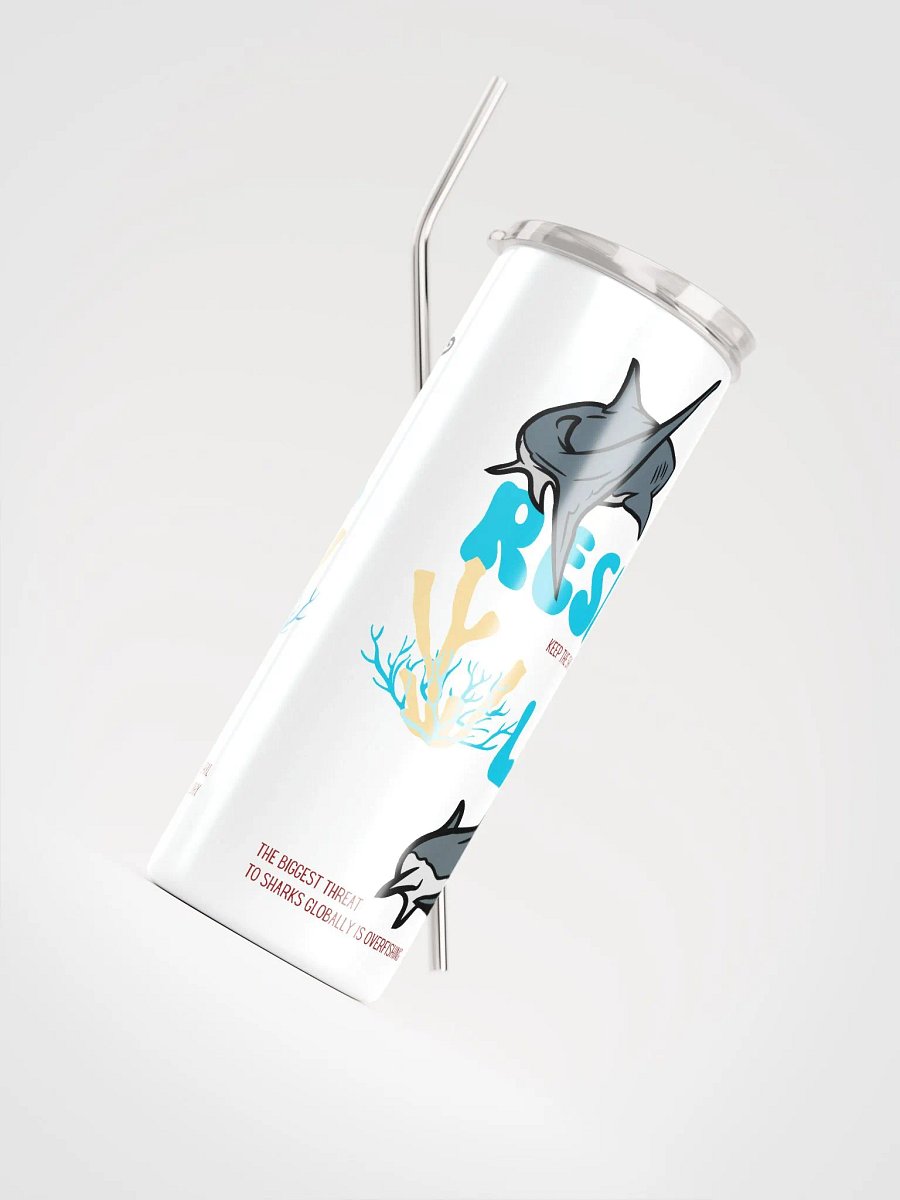 RESPECT THE LOCALS White Tumbler w/ Straw product image (4)