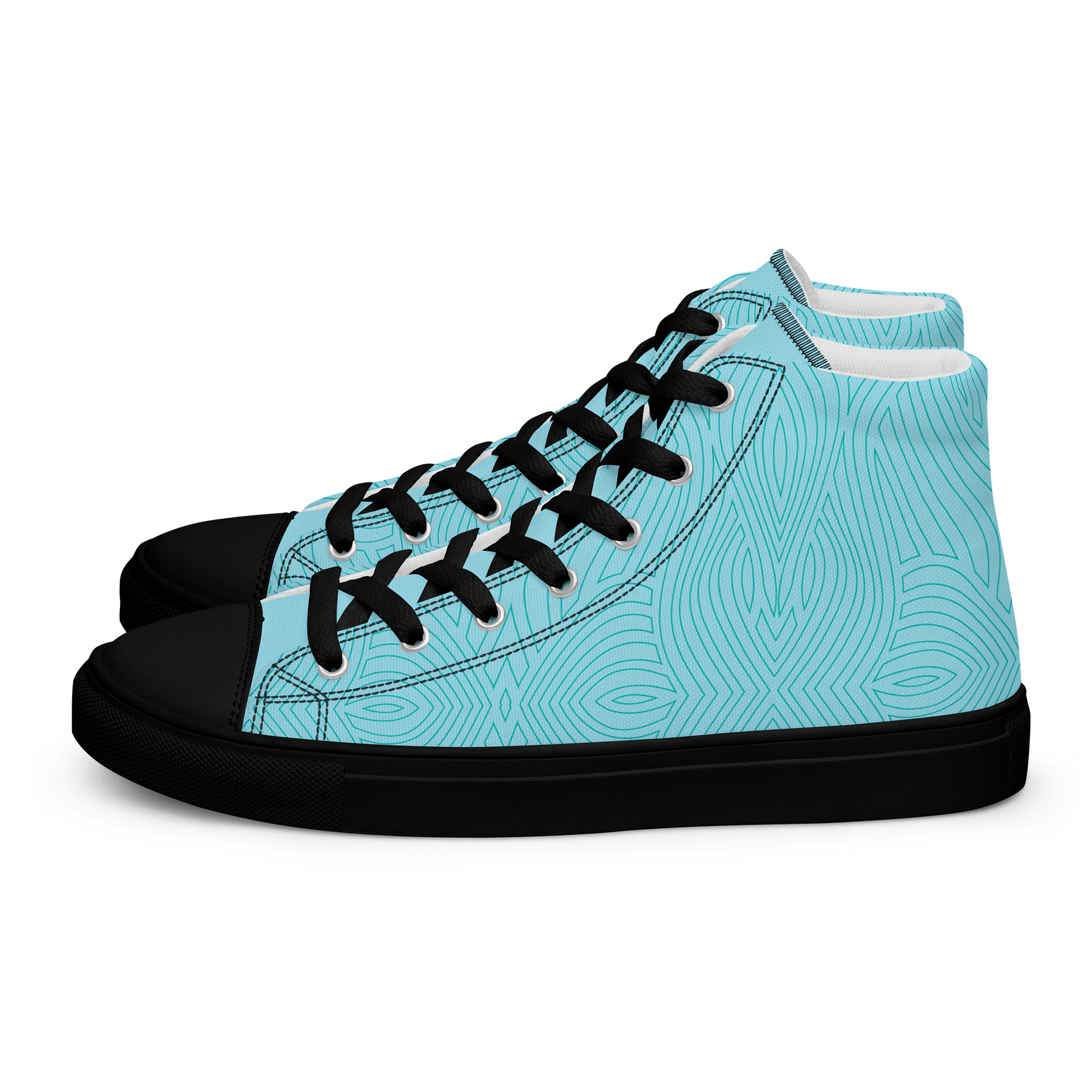 Symmetric Blue Geometric High Tops product image (1)