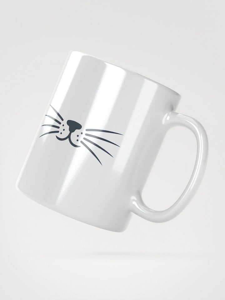Minimalist Cat Whiskers Coffee Mug - Cute Cat Lover Gift product image (2)