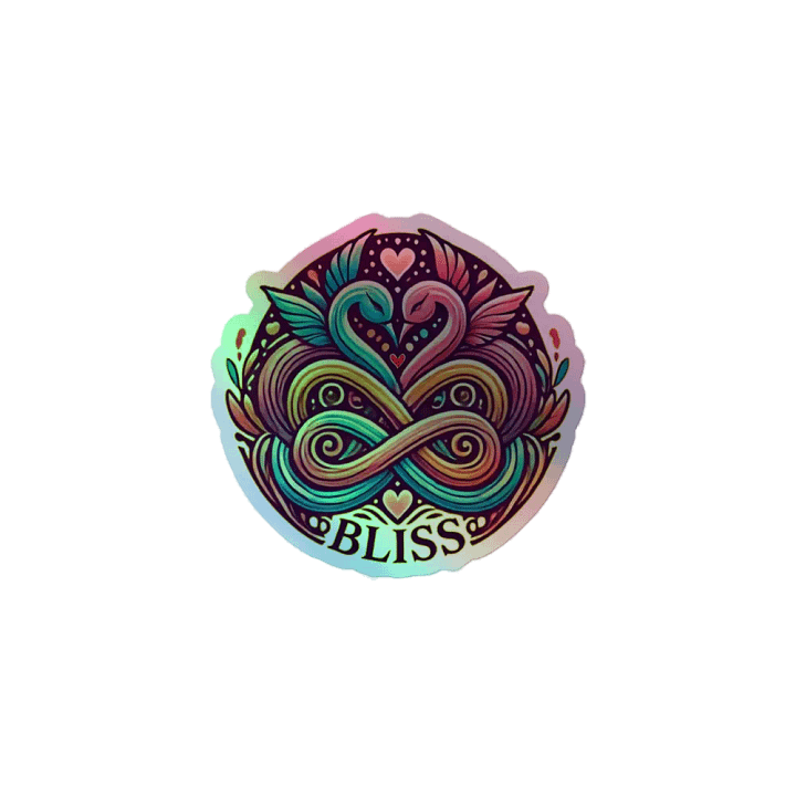 Blissful Swan Heart Holographic Sticker Set product image (1)
