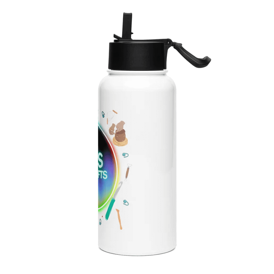 Ian's Crafts Logo Stainless Steel Water Bottle with a Straw Lid product image (3)