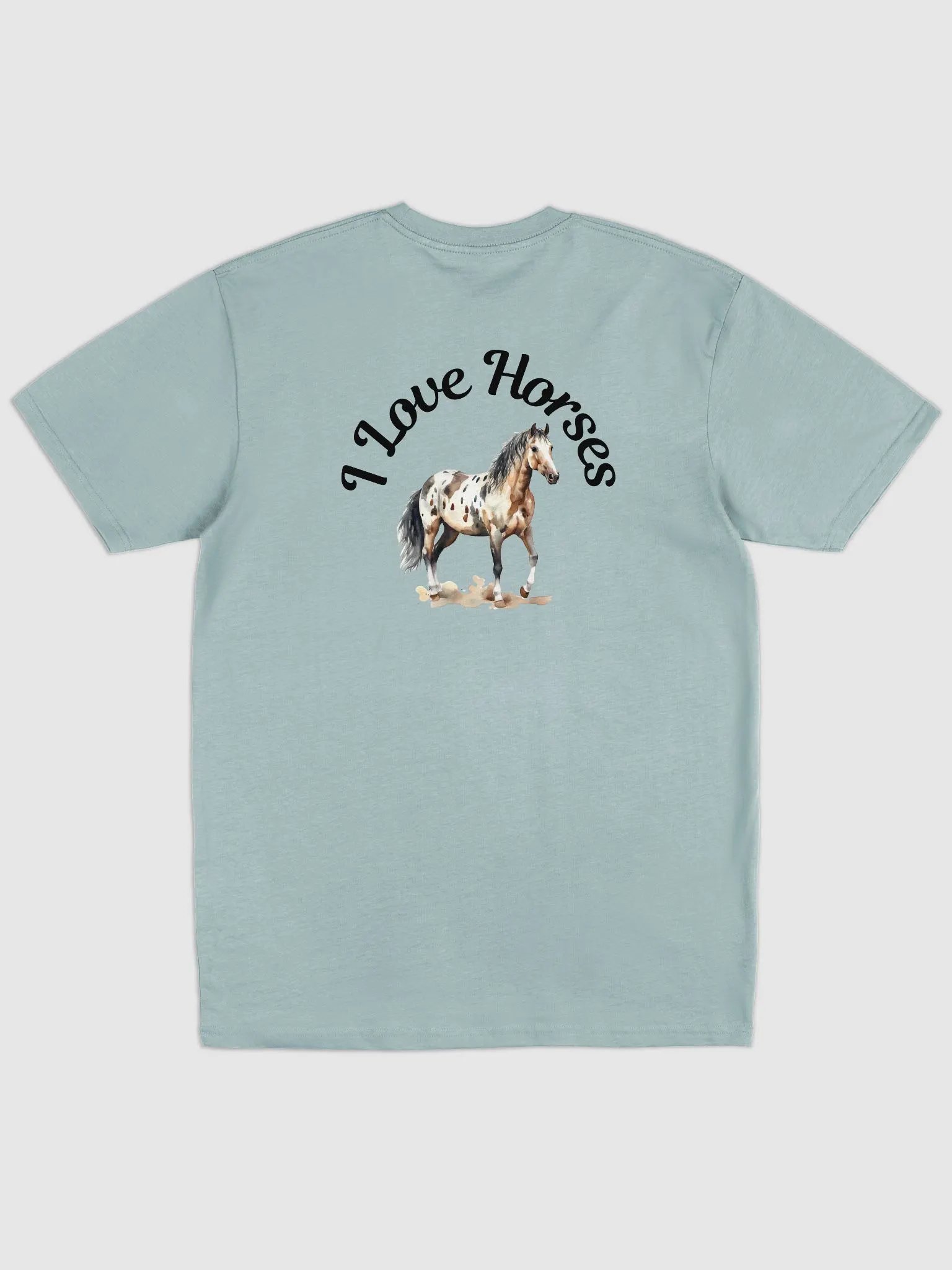 I Love Horses 001 Cotton Heritage Men's Premium Heavyweight Tee Light Colours product image (3)