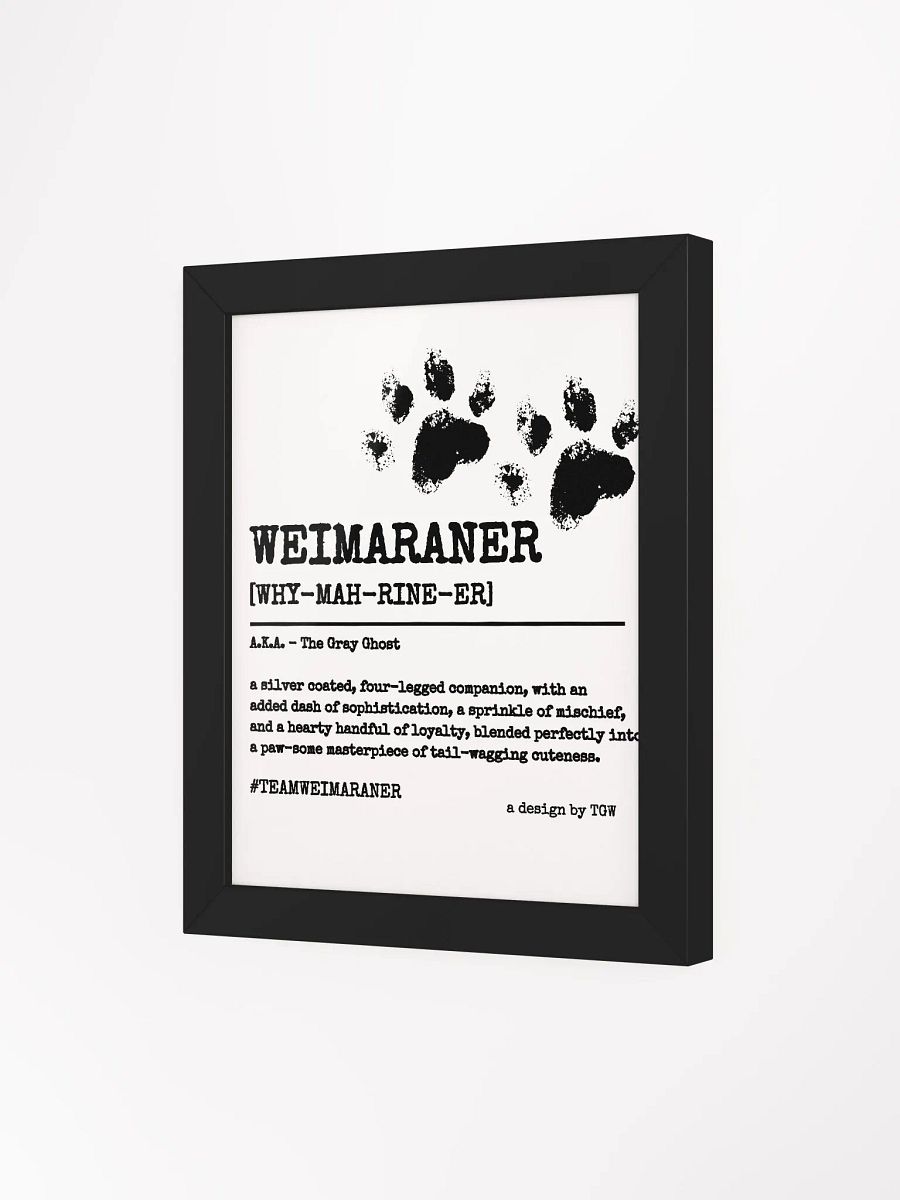 Definition of Weimaraner V2 - Framed Print product image (23)