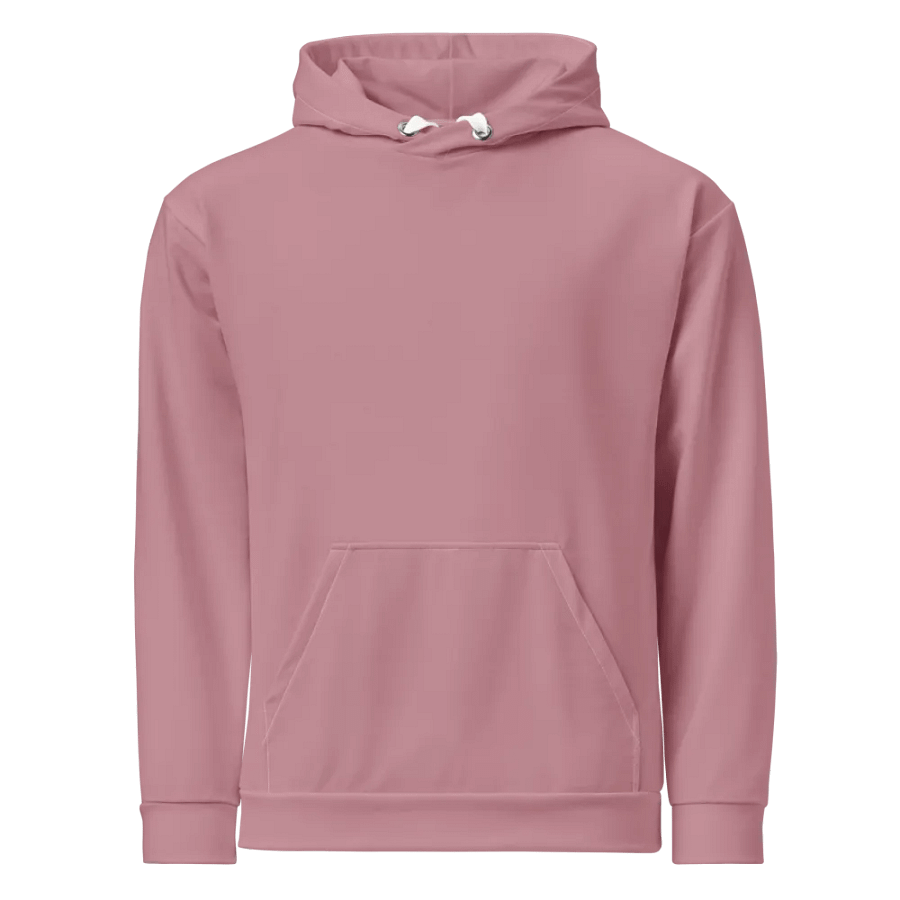 Plain Dusty Pink Soft Summer Unisex Recycled Polyester Heavyweight Premium Hoodie by Treasure Pie product image (1)