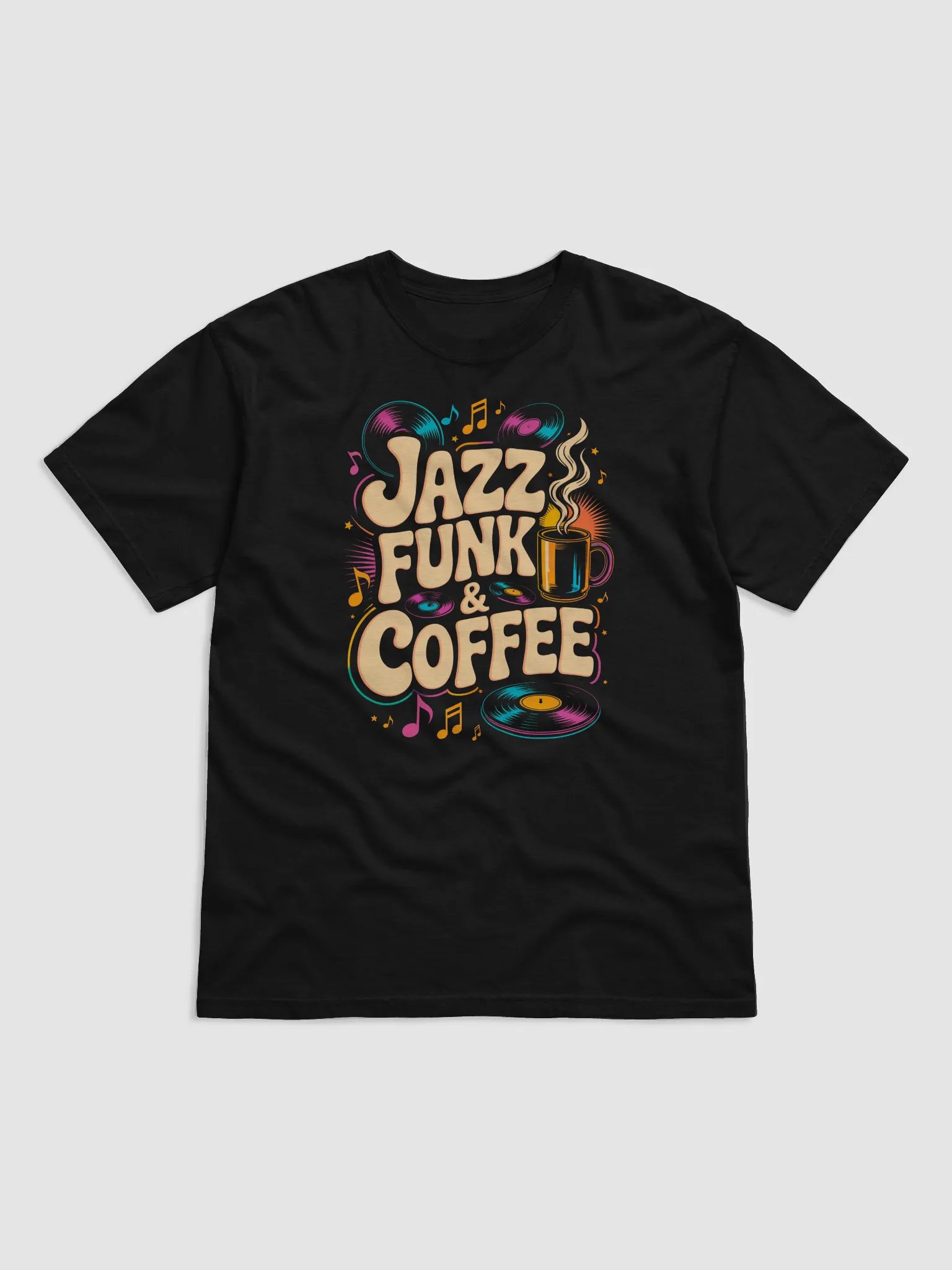 Jazz Funk & Coffee Retro Groove T-Shirt product image (1)