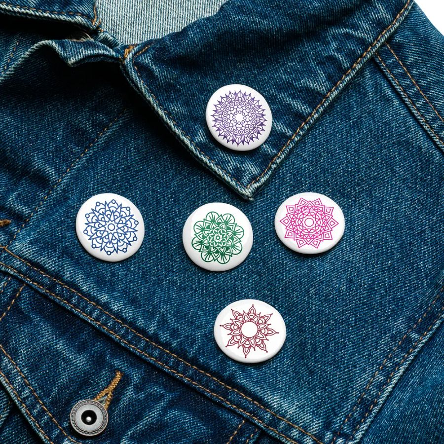 set of Pin buttons (Mandalas) product image (16)