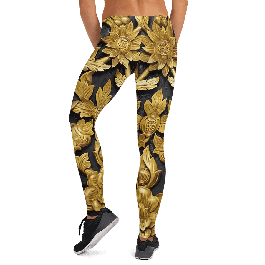 Golden Botanical Elegance Leggings product image (12)