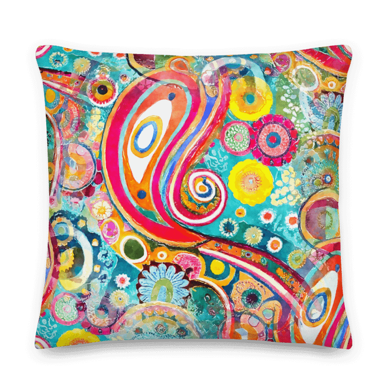 Vibrant Swirls All-Over Print Pillow product image (1)