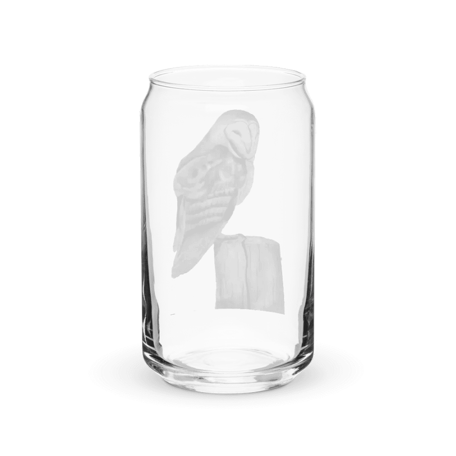 Barn Owl Drawing Glass Can Cup product image (38)