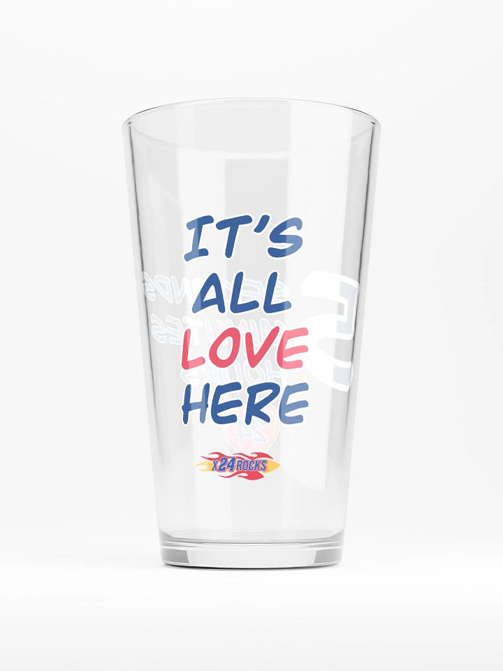 It's All Love Pint Glass product image (1)