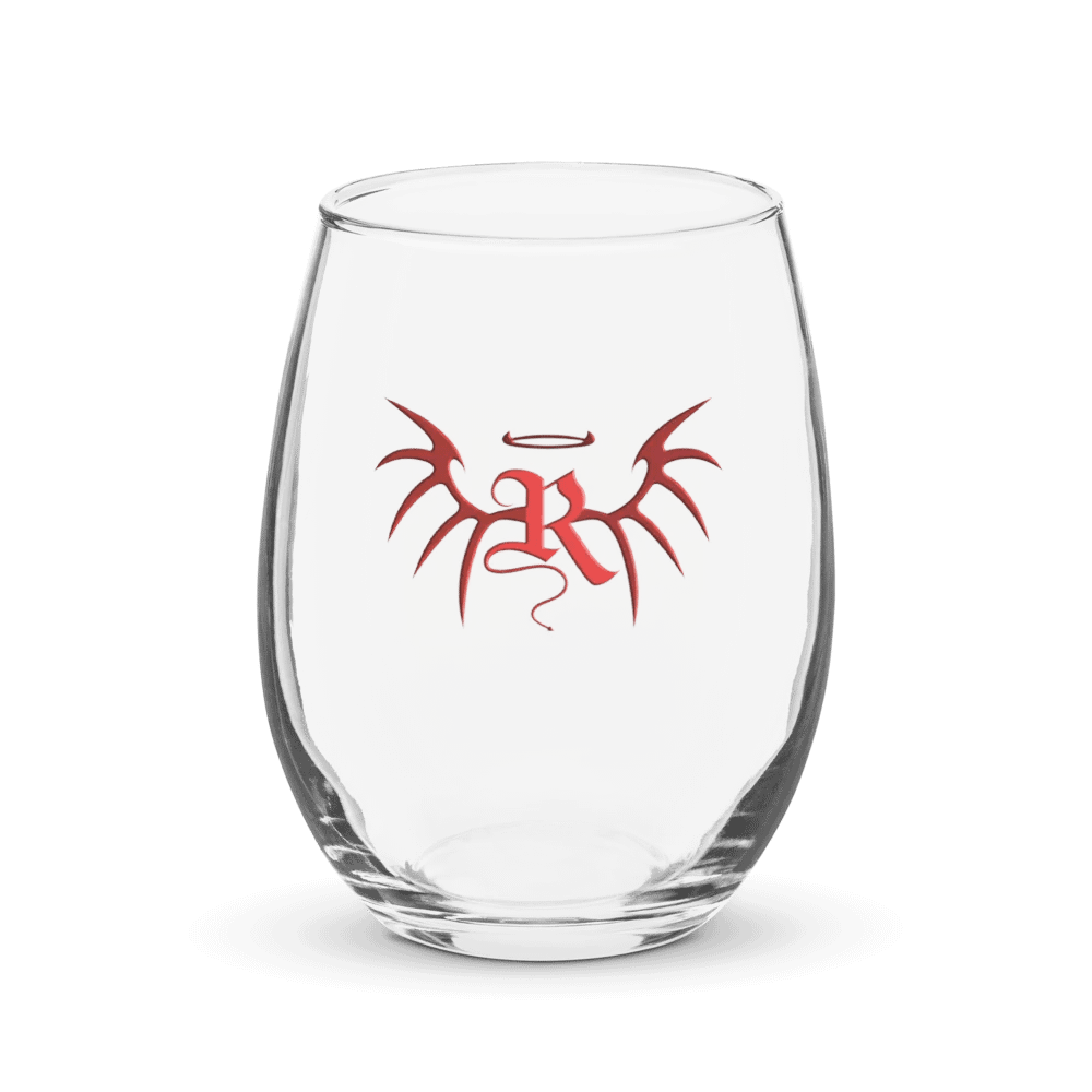 RafaZafar Logo Stemless Wineglass (red) product image (1)