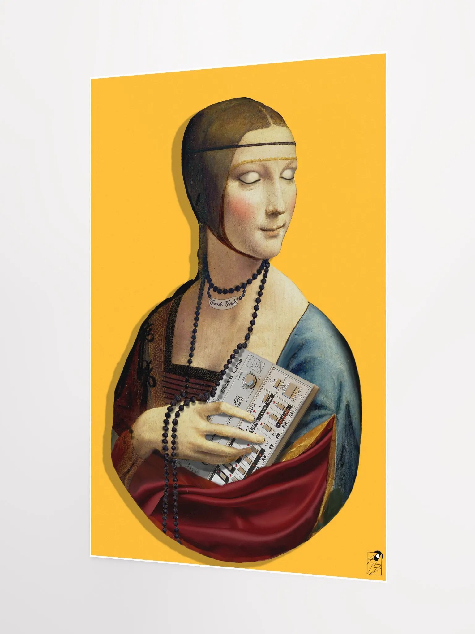 TB 303 Chill-out Lady by Frank Fonik , Techno EDM Matte Paper Poster product image (3)