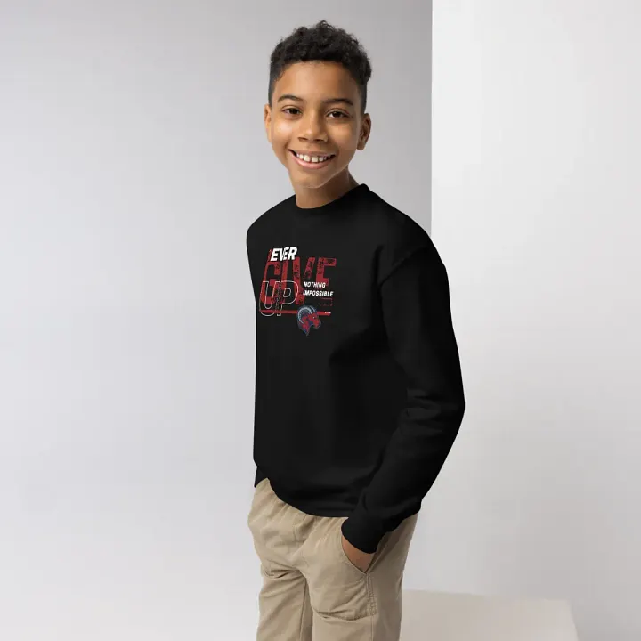 Rochester Ragin Rams Never Give Up Crew Sweater product image (2)
