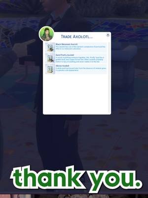 I made a trade and got the exact same axolotl back 💀 #Sims4 #AxolotlFail #VeryVeggieChallenge #SimsFunny #WorstTradeEver #SimsTok