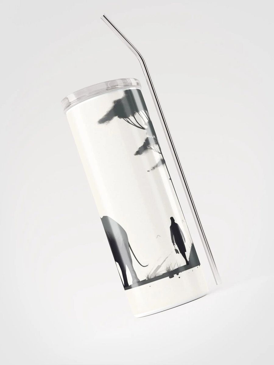 Monochrome Stainless Steel Water Bottle - Elephant product image (3)