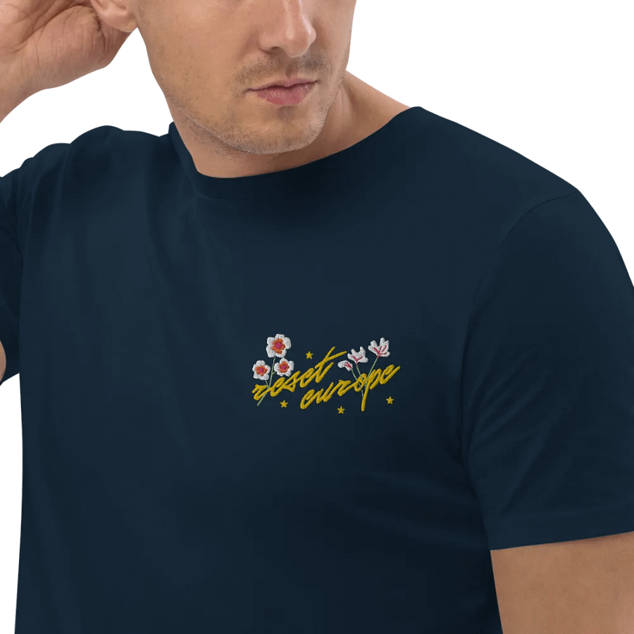 reset europe w/ flowers embroidered t-shirt - 100% organic cotton product image (9)