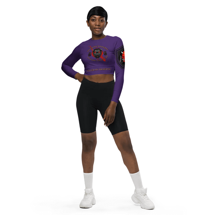 women oni crop top long sleeve (PURPLE) product image (1)