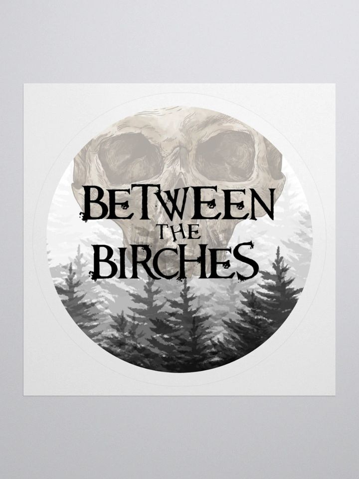 Between the Birches // Skull and Woods Circle Sticker product image (1)